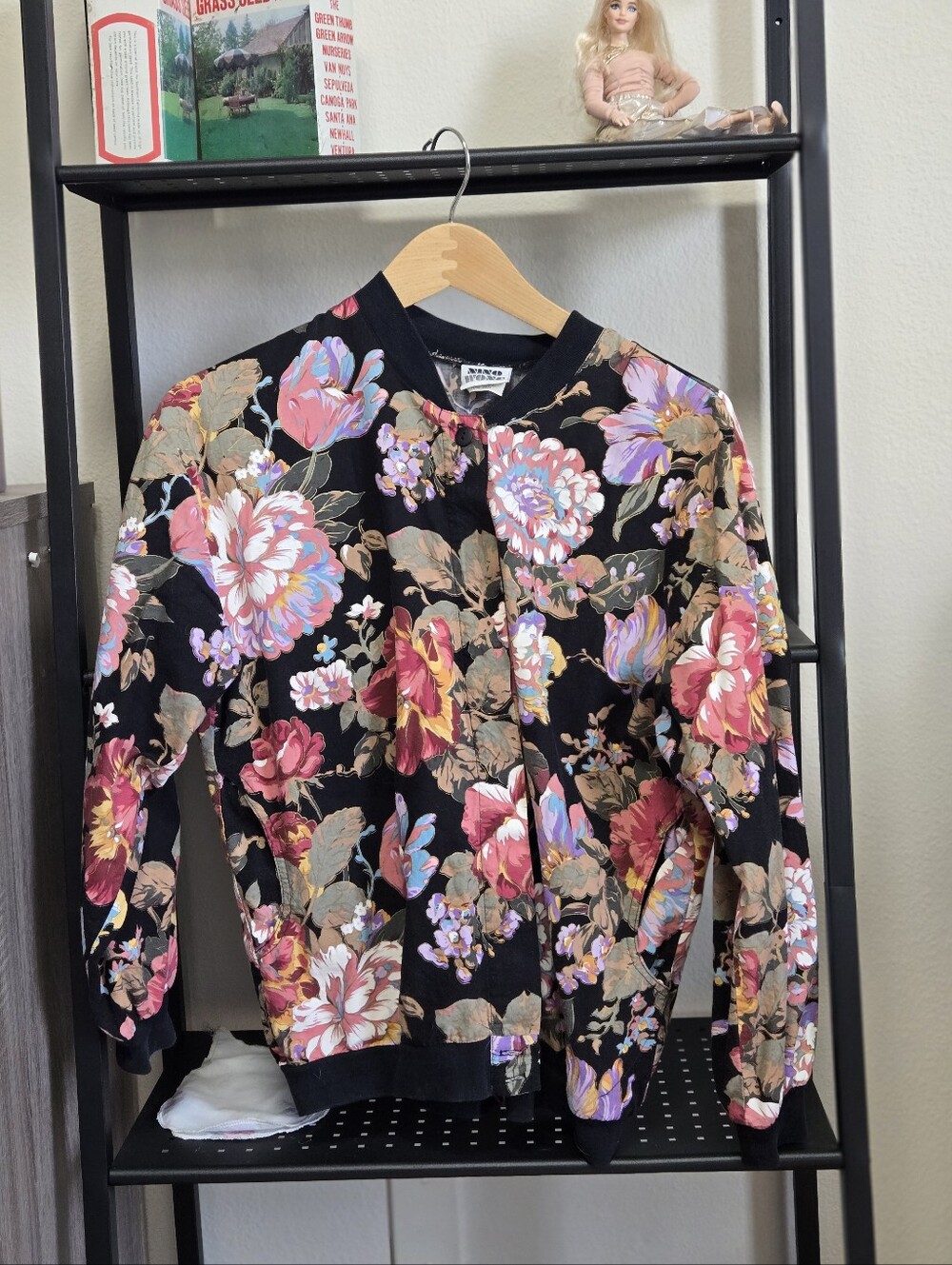 Vintage Nino Wong Vibrant Floral Bomber Jacket